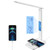 LED Desk Lamp with Wireless Charger, USB Charging Port, Office Table Lamp with Clock, Alarm, Date, Temperature for Home Office, White LED Desk Lamp with Wireless Charger, USB Charging Port, Office Table Lamp with Clock, Alarm, Date, Temperature for Home Office, White
