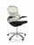Knoll Generation Chair, 4-D Fully Adjustable Model, Cream White Back, Polished Base Leather Seat Knoll Generation Chair, 4-D Fully Adjustable Model, Cream White Back, Polished Base Leather Seat