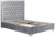 Lexi Collection Modern | Contemporary Velvet Upholstered Bed with Deep Tufting, Polished Chrome Stainless Steel Frame and Legs, Queen, Grey Lexi Collection Modern | Contemporary Velvet Upholstered Bed with Deep Tufting, Polished Chrome Stainless Steel Frame and Legs, Queen, Grey