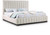 LuciaBeige-K Lucia Collection Modern | Contemporary King Bed with Rich Beige Linen Textured Fabric and Black Finish Solid Wood Base, 81.5" W x 87.5" D x 52" H, Beige, King LuciaBeige-K Lucia Collection Modern | Contemporary King Bed with Rich Beige Linen Textured Fabric and Black Finish Solid Wood Base, 81.5" W x 87.5" D x 52" H, Beige, King