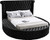 Luxus Collection Modern | Contemporary Round Shaped Velvet Upholstered Bed with Deep Button Tufting and Footboard Storage, Full, Black Luxus Collection Modern | Contemporary Round Shaped Velvet Upholstered Bed with Deep Button Tufting and Footboard Storage, Full, Black