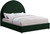 MiloGreen-F Milo Collection Modern | Contemporary Boucle Fabric Upholstered Bed with Brass Nailheads and Brass Cap on Legs, 59" W x 81.5" D x 56" H, Green, Full MiloGreen-F Milo Collection Modern | Contemporary Boucle Fabric Upholstered Bed with Brass Nailheads and Brass Cap on Legs, 59" W x 81.5" D x 56" H, Green, Full