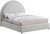 MiloCream-K Milo Collection Modern | Contemporary Boucle Fabric Upholstered Bed with Brass Nailheads and Brass Cap on Legs, 80.5" W x 86.5" D x 64" H, Cream, King MiloCream-K Milo Collection Modern | Contemporary Boucle Fabric Upholstered Bed with Brass Nailheads and Brass Cap on Legs, 80.5" W x 86.5" D x 64" H, Cream, King