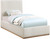 MonacoCream-T Monaco Collection Modern | Contemporary Boucle Fabric Upholstered Twin Bed withSolid Wood Natural Wire Brush Finish, 43.5" W x 82.5" D x 52" H, Cream, Twin MonacoCream-T Monaco Collection Modern | Contemporary Boucle Fabric Upholstered Twin Bed withSolid Wood Natural Wire Brush Finish, 43.5" W x 82.5" D x 52" H, Cream, Twin