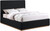 MonacoBlack-Q Monaco Collection Modern | Contemporary Boucle Fabric Upholstered Queen Bed with Solid Wood Natural Wire Brush Finish, 65.5" W x 87.5" D x 52" H, Black, Queen MonacoBlack-Q Monaco Collection Modern | Contemporary Boucle Fabric Upholstered Queen Bed with Solid Wood Natural Wire Brush Finish, 65.5" W x 87.5" D x 52" H, Black, Queen