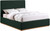 MonacoGreen-K Monaco Collection Modern | Contemporary Boucle Fabric Upholstered King Bed with Solid Wood Natural Wire Brush Finish, 87.5" W x 81.5" D x 52" H, Green, King MonacoGreen-K Monaco Collection Modern | Contemporary Boucle Fabric Upholstered King Bed with Solid Wood Natural Wire Brush Finish, 87.5" W x 81.5" D x 52" H, Green, King