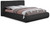 NashBlack-F Nash Collection Modern | Contemporary Boucle Fabric Upholstered Full Bed with Rich Black Boucle Fabric and Deep Channel Tufting, 68" W x 86" D x 38" H, Black, Full