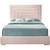 NoraPink-K Nora Collection Modern | Contemporary Velvet Upholstered Bed with Deep Channel Tufting and Both Gold and Chrome Legs Included, 81.7" W x 87.4" D x 56.6" H, Pink, King NoraPink-K Nora Collection Modern | Contemporary Velvet Upholstered Bed with Deep Channel Tufting and Both Gold and Chrome Legs Included, 81.7" W x 87.4" D x 56.6" H, Pink, King
