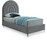 RainbowGrey-T Rainbow Collection Modern | Contemporary Velvet Upholstered Bed with Deep Channel Tufting and Thick Acrylic Legs, 44.25" W x 82" D x 59.5" H, Grey, Twin RainbowGrey-T Rainbow Collection Modern | Contemporary Velvet Upholstered Bed with Deep Channel Tufting and Thick Acrylic Legs, 44.25" W x 82" D x 59.5" H, Grey, Twin