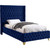 SavanNavy-T Savan Collection Modern | Contemporary Velvet Upholstered Bed with Deep Button Tufting in Gold or Chrome Finish, 50" W x 81" D x 56" H, Navy, Twin SavanNavy-T Savan Collection Modern | Contemporary Velvet Upholstered Bed with Deep Button Tufting in Gold or Chrome Finish, 50" W x 81" D x 56" H, Navy, Twin