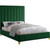 ViaGreen-F Via Collection Modern | Contemporary Velvet Upholstered Full Bed, Rich Green Velvet, Deep Channel Tufting, Gold and Chrome Legs, 60" W x 81" D x 70.5" H, Green, Full ViaGreen-F Via Collection Modern | Contemporary Velvet Upholstered Full Bed, Rich Green Velvet, Deep Channel Tufting, Gold and Chrome Legs, 60" W x 81" D x 70.5" H, Green, Full