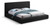 TerraBlack-F Terra Collection Modern Contemporary Full Bed with Rich Grey Linen Textured Fabric and Black Finish Solid Wood Base, 72.5" W x 93" D x 45.5" H, Black, Full TerraBlack-F Terra Collection Modern Contemporary Full Bed with Rich Grey Linen Textured Fabric and Black Finish Solid Wood Base, 72.5" W x 93" D x 45.5" H, Black, Full