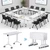 Flip Top Training Table with Lockable Wheels, Mobile Nesting Folding Conference Table, Space Saving Seminar Desk for Classroom, Office, Library (1, White, 47"×16"×30")