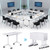 12 Pack Flip Top Training Table with Lockable Wheels, Mobile Nesting Folding Conference Table, Space Saving Seminar Desk for Classroom, Office, Library (White, 47"×16"×30") 12 Pack Flip Top Training Table with Lockable Wheels, Mobile Nesting Folding Conference Table, Space Saving Seminar Desk for Classroom, Office, Library (White, 47"×16"×30")