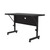 24"x48" Deluxe Flip Top Office Training Table, Black Granite High Pressure Laminate Top, Height Adjustable (23"-31") 4 Castors, Folds Flat & Nest Together, Made in The USA