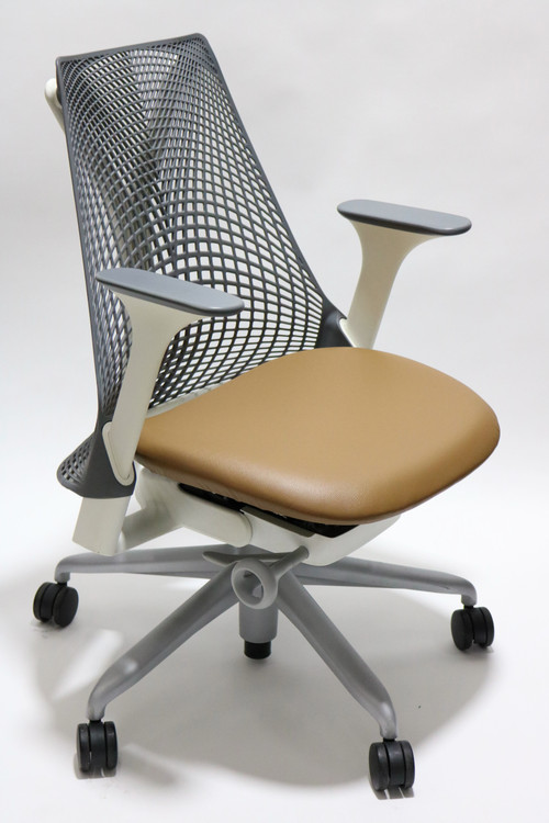 Sayl Chair By Herman Miller Gray Back And Seat White Frame And Polished Bottom Base
