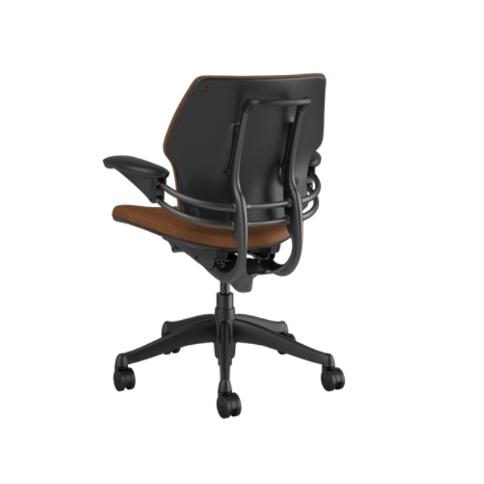 Humanscale Freedom Chair, Dark Brown Leather, Fully Adjustable