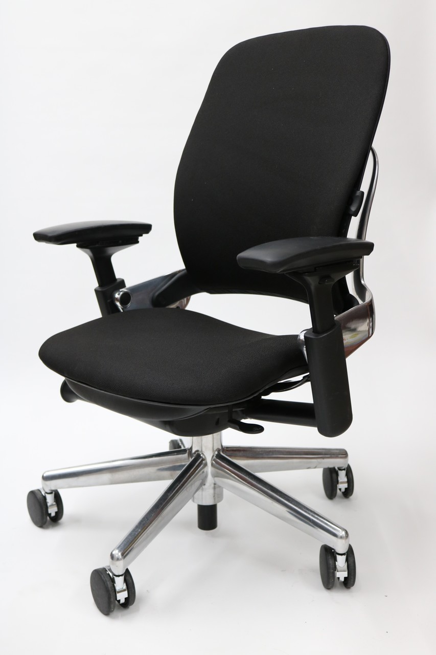 Steelcase leap polished aluminum
