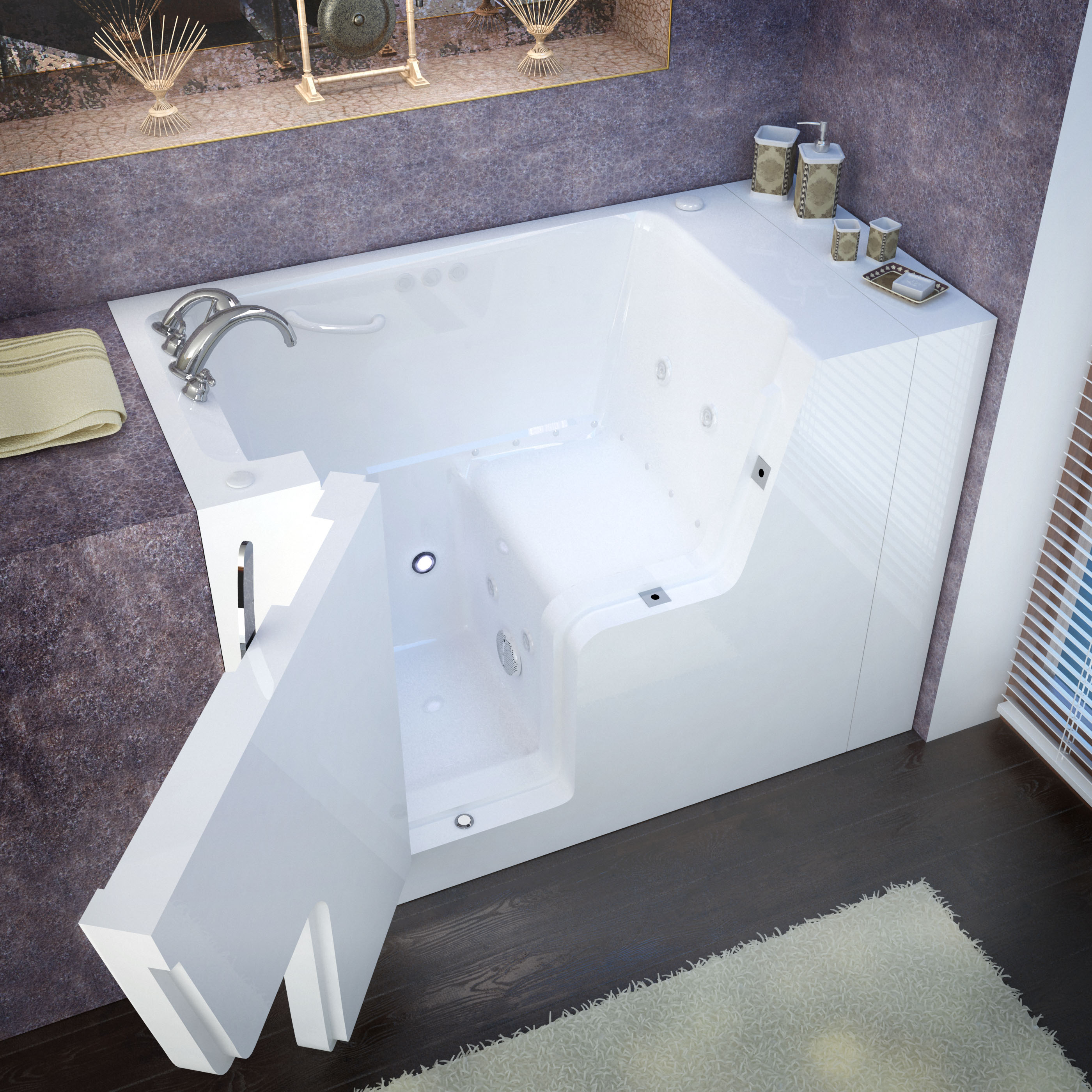 MediTub 29 x 53 Wheelchair Accessible Walk-In Bathtub - seatingmind.com