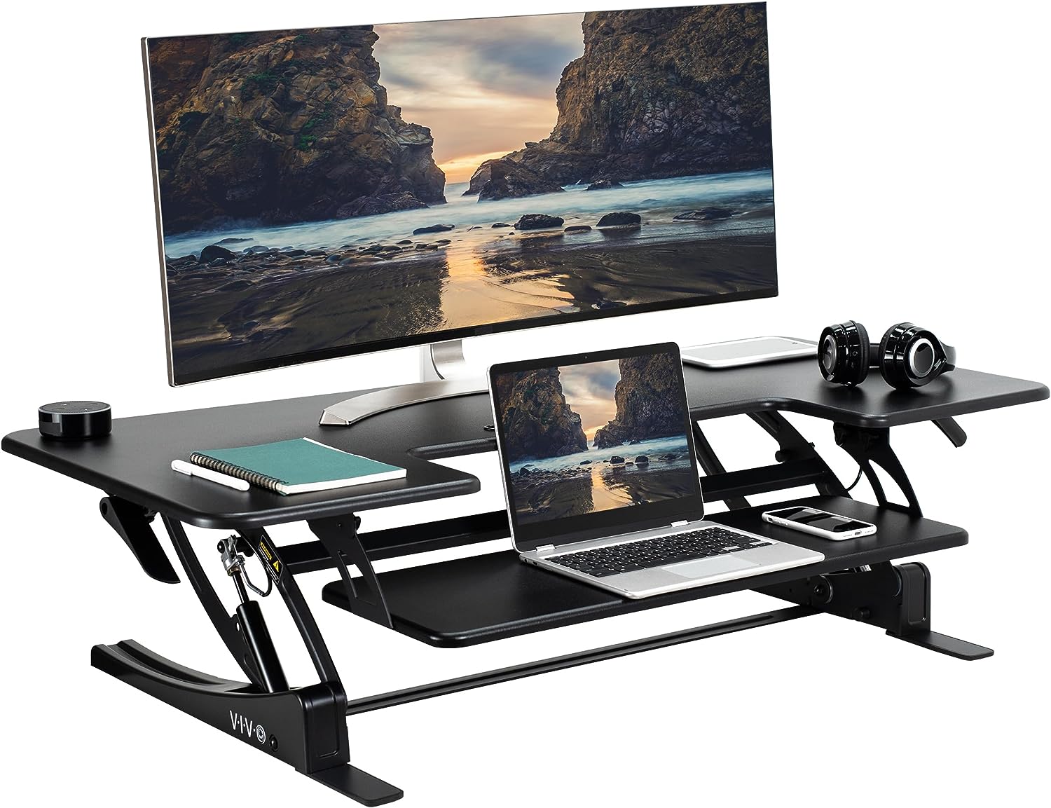 ModSavy Desk Essential 42 inch Height Adjustable Stand Up Desk ...