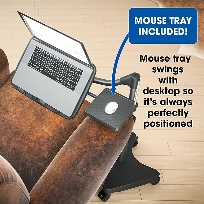 ModSavy Rolling Laptop Workstation Stand Cart Desk for Laptops, Books