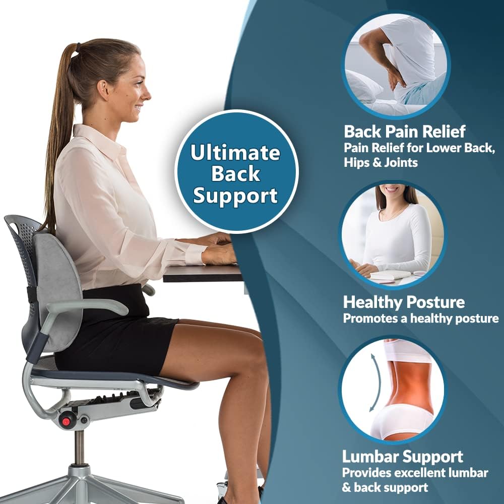 Lumbar Support Back Pillow Office Chair and Car Seat Cushion