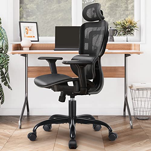 Executive Reclining Computer Desk Chair with Footrest, Headrest and Lu