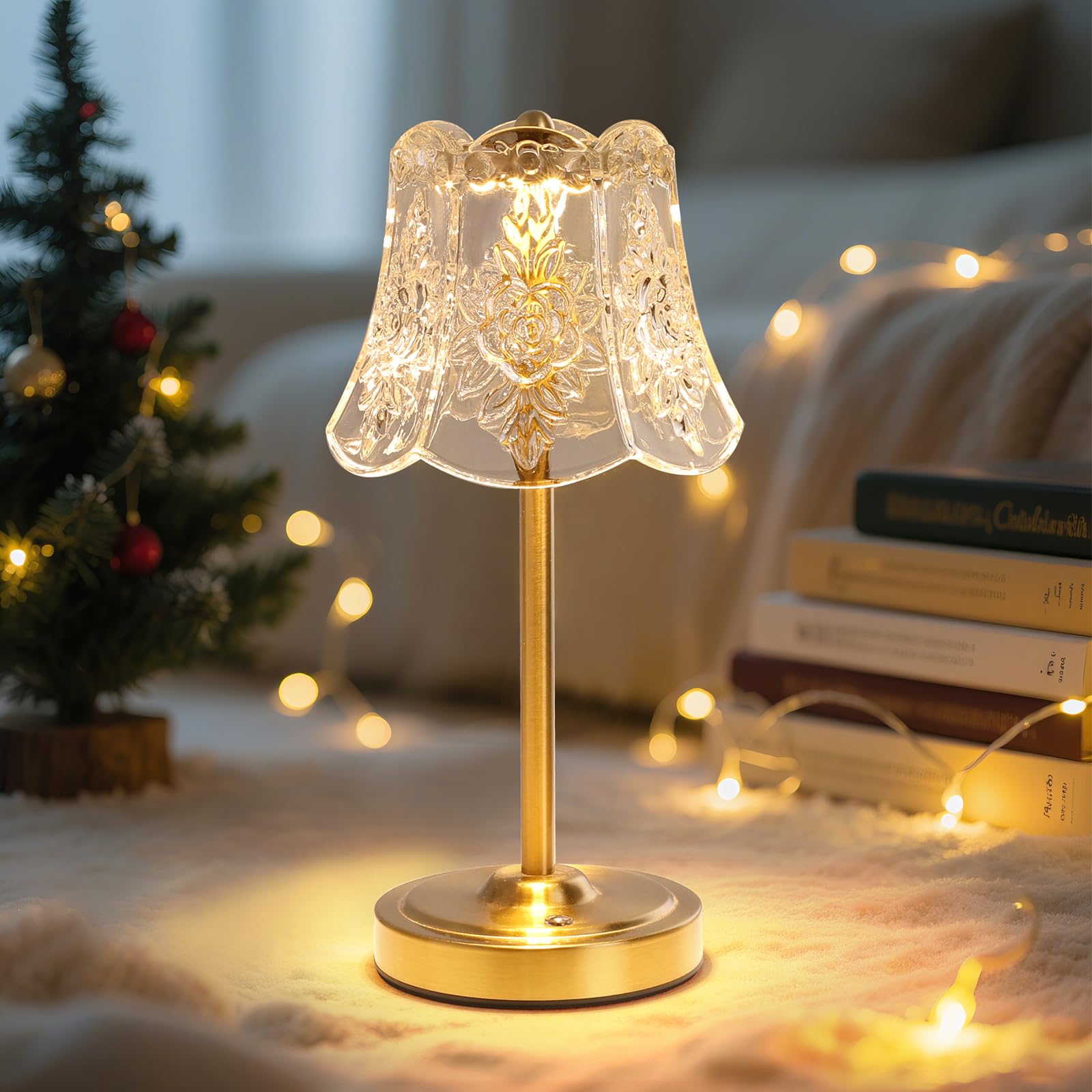 Cordless Touch Table Lamp with 5200mAh Battery - 3 Adjustable Color ...