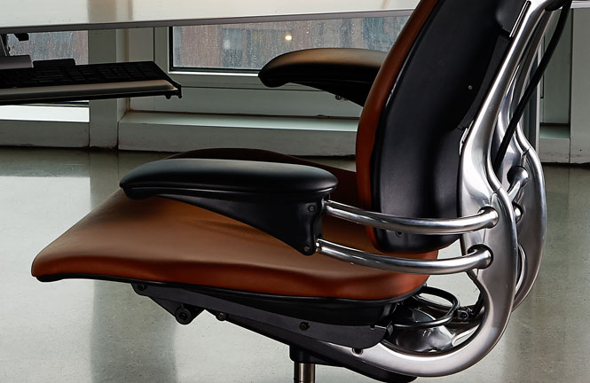 Custom Humanscale Freedom Task Chair in Leather