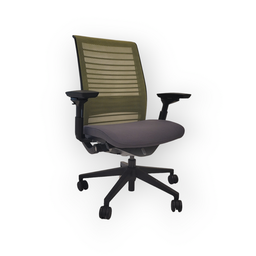 Steelcase Think Chair, Black, 3D Knit Back, Adjustable Arms, Adjustable  Lumbar Support