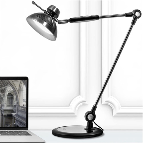 LED Desk Lamp for Home Office, 24W Double Head Desk Light with Clamp, 5  Colors Lighting & 5 Dimming Eye Caring Architect Lamp, Adjustable Flexible  Gooseneck Table Lamp for Workbench Drafting Study 