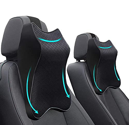 Soft Car Orthopedic Lumbar Cushion and Headrest Neck Pillow Set