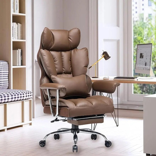 Heavy-Duty Bonded Leather Commercial Office Chair with Memory Foam