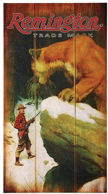 Remington - Fair Game Cougar Wood Sign