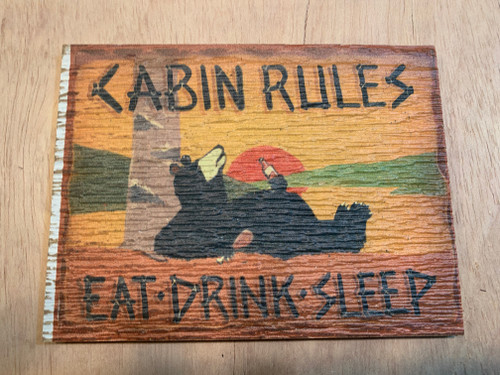 CABIN RULES EAT.DRINK.SLEEP
