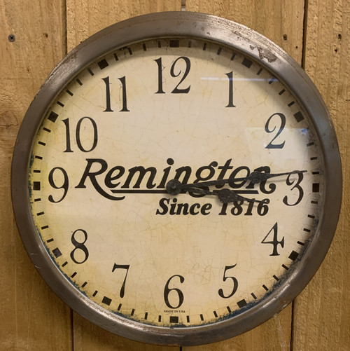 Remington Since 1816, Metal Clock, Old, Made in USA!