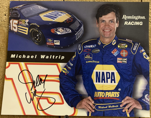 Autographed Photo of Remington Racings Michael Waltrip #15, 8"X10"