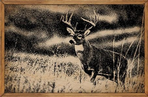 Rustic Wood Signs - Deer (Framed)