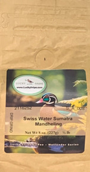 Decaf Swiss Water Sumatra Mandheling Coffee - 1/2 Pound