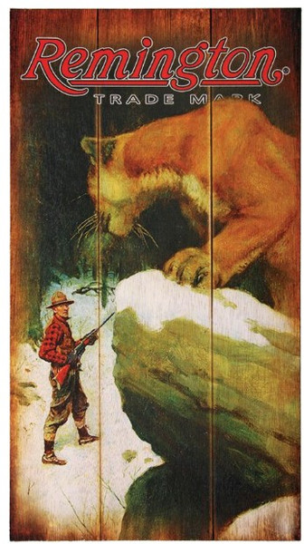 Remington - Fair Game Cougar Wood Sign