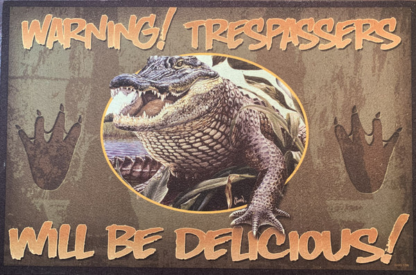 Welcome Mat - "WARNING! TRESPASSERS WILL BE DELICIOUS"