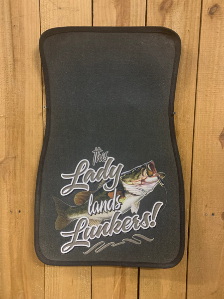 Car/Truck Mat - this Lady lands Lunkers