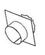 12" Flanged Wall Inlet Adaptor (Slips into 12' Fan)