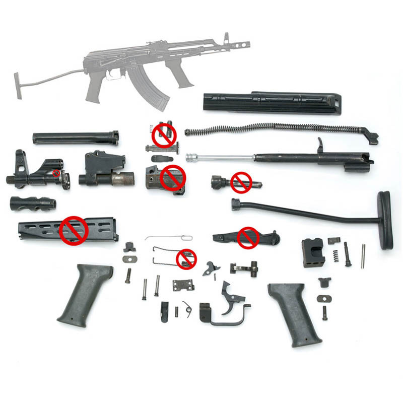AMD 65 (AK47 Parts Kit), without Barrel, front trunnion, lower