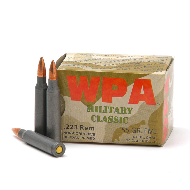 WPA Military Classic .223 55gr FMJ Ammo 500 rds.