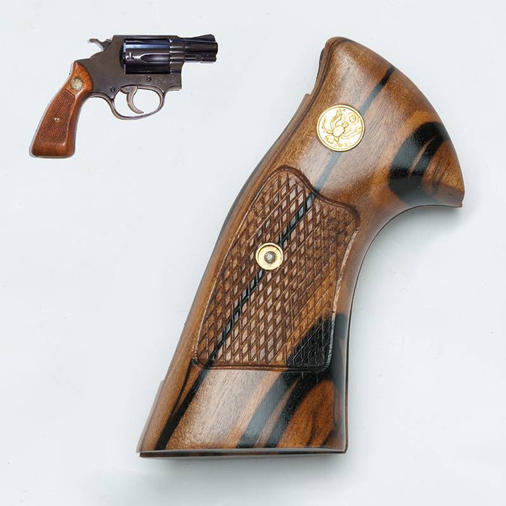 Imported Wood Oversize / Target Grips for Smith & Wesson ("J") Square Butt