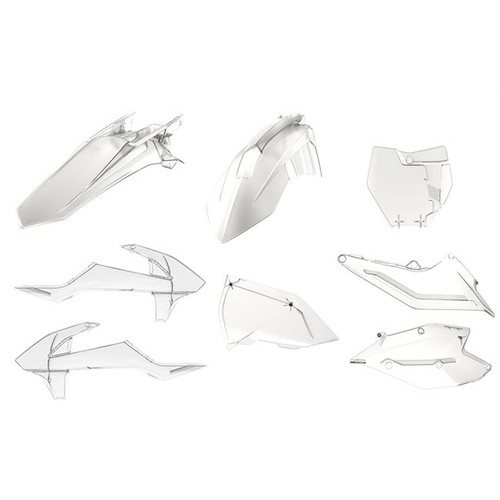 Plastics Kit SX/SXF/XC/XC-F 16-18 Clear