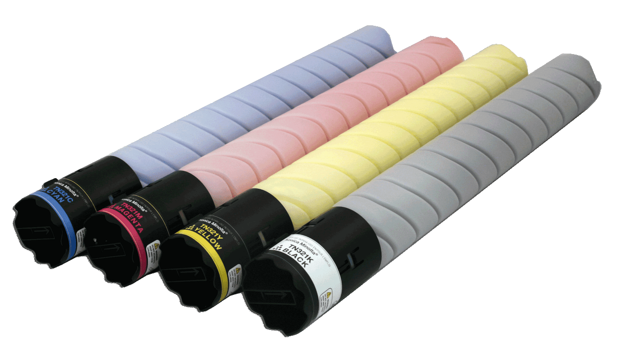 コニカミノルタ■TN321K/TN321C/TN321M/TN321Y■未使用品 Konica Minolta TN321K Black 27000 Page Yield -