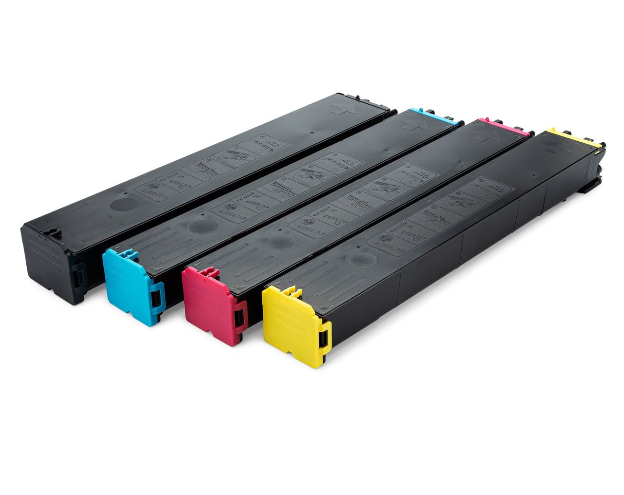 Image of Compatible Replacement for Sharp MX-61NT, MX3050, MX3070, MX5070, MX2651, MX3051, MX3061, MX3071, MX3551, MX3561, MX3571, MX4051, MX4061 (Cyan, Magenta, Yellow, Black)