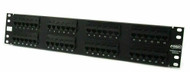 AMP NETCONNECT 406331-1 RJ45 Cat 5e 48-Port Patch Panel, 110Connect, Black, 2U